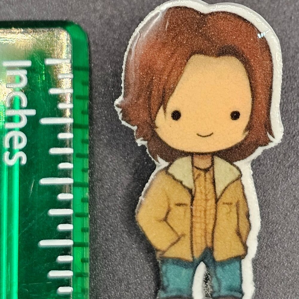 Supernatural Sam Winchester Minimalist Chibi Acrylic Pin